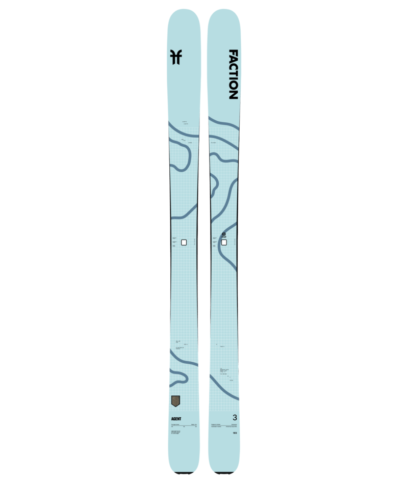 Faction Agent 3 ski, Ice Blue topsheet and base