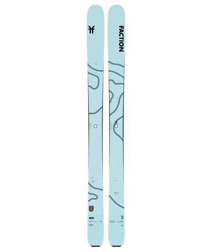 Faction Agent 3 ski, Ice Blue topsheet and base