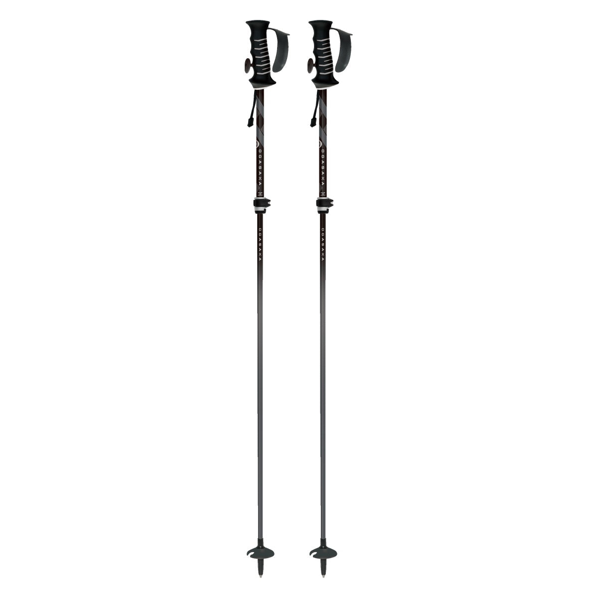 OGASAKA LC-FS Adjustable Ski Poles 2027 – Black / White / Fluorescent