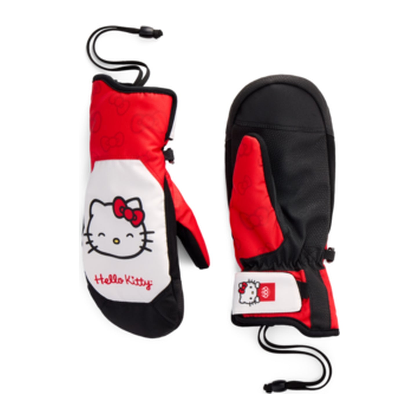 686 Women's Revel Mitt – Hello Kitty Red White – detail