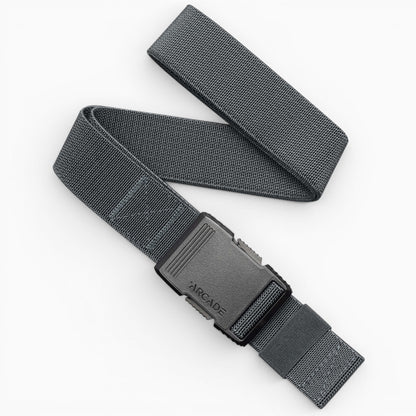 Arcade Hardware Belt in Charcoal — full belt with buckle