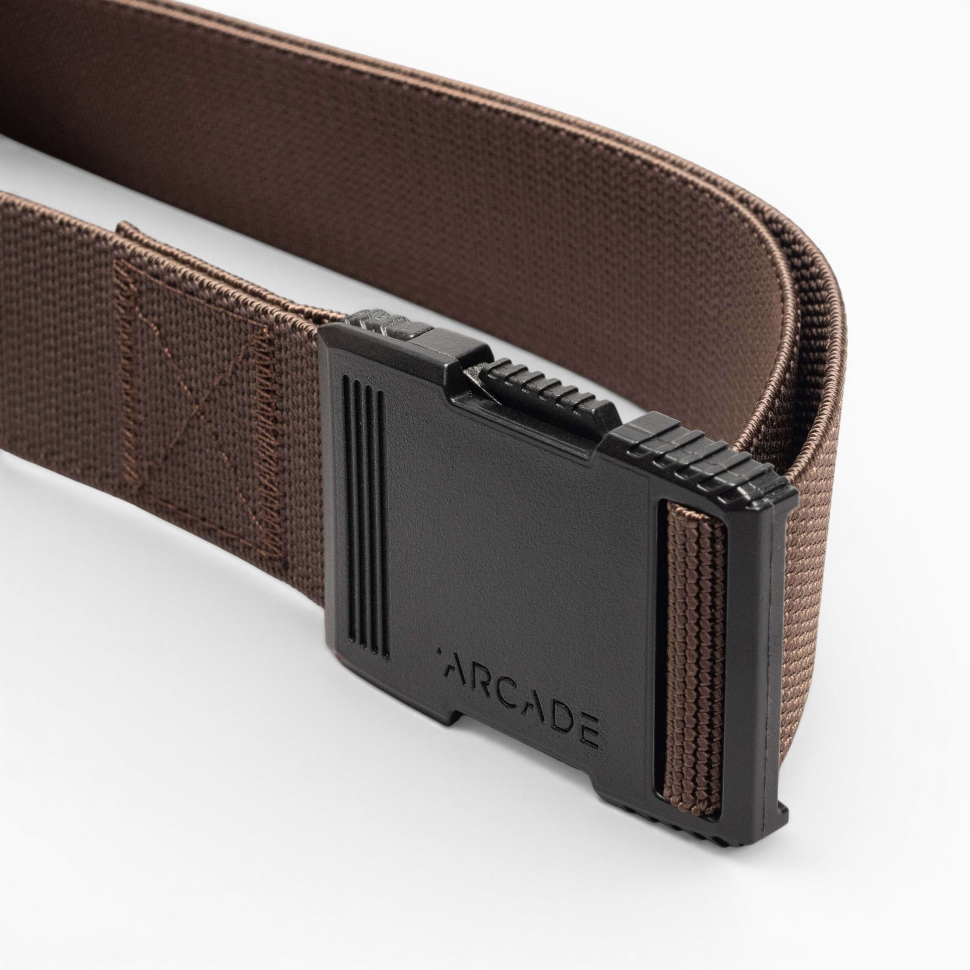 Arcade Hardware Belt in Mud — buckle, back
