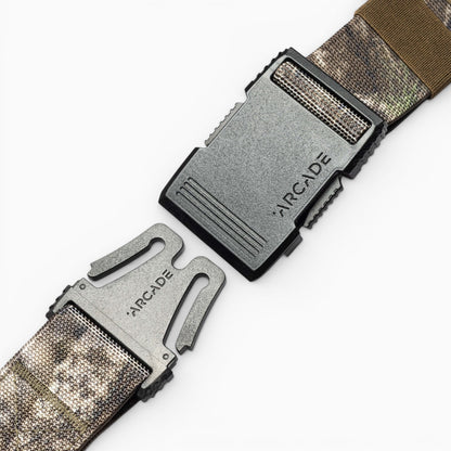 Arcade Hardware Belt in Realtree — buckle, front