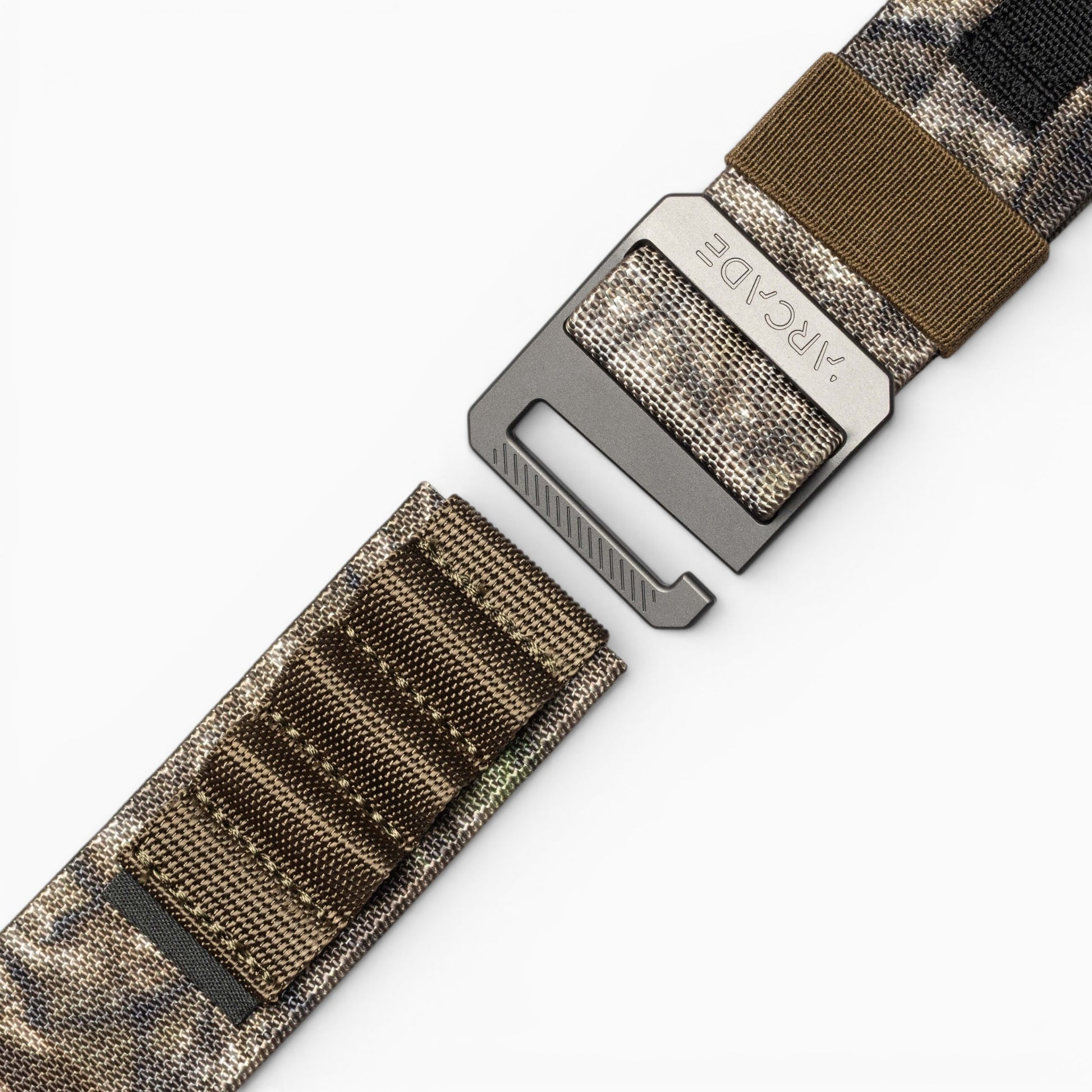 Arcade Hardware Alu Belt in Realtree — buckle, front