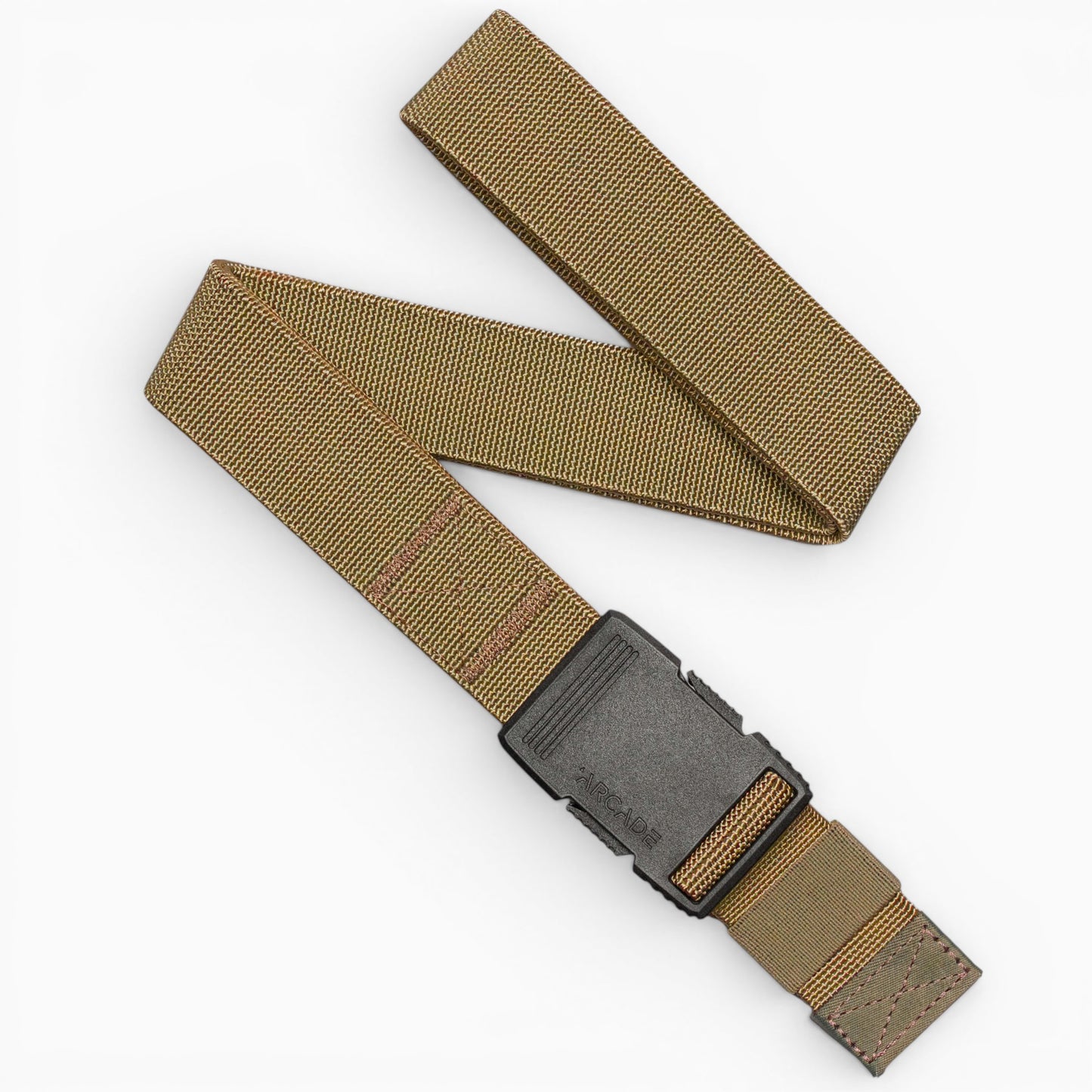 Arcade Hardware Slim Belt in Coyote — full belt with buckle