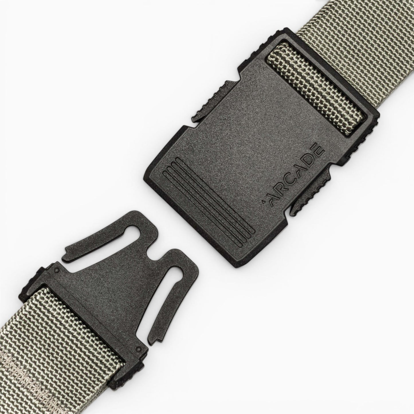Arcade Hardware Slim Belt in Sage — buckle, front