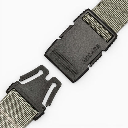 Arcade Hardware Slim Belt in Sage — buckle, front