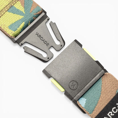 Arcade Inkstorm Belt in Caspian — buckle, front