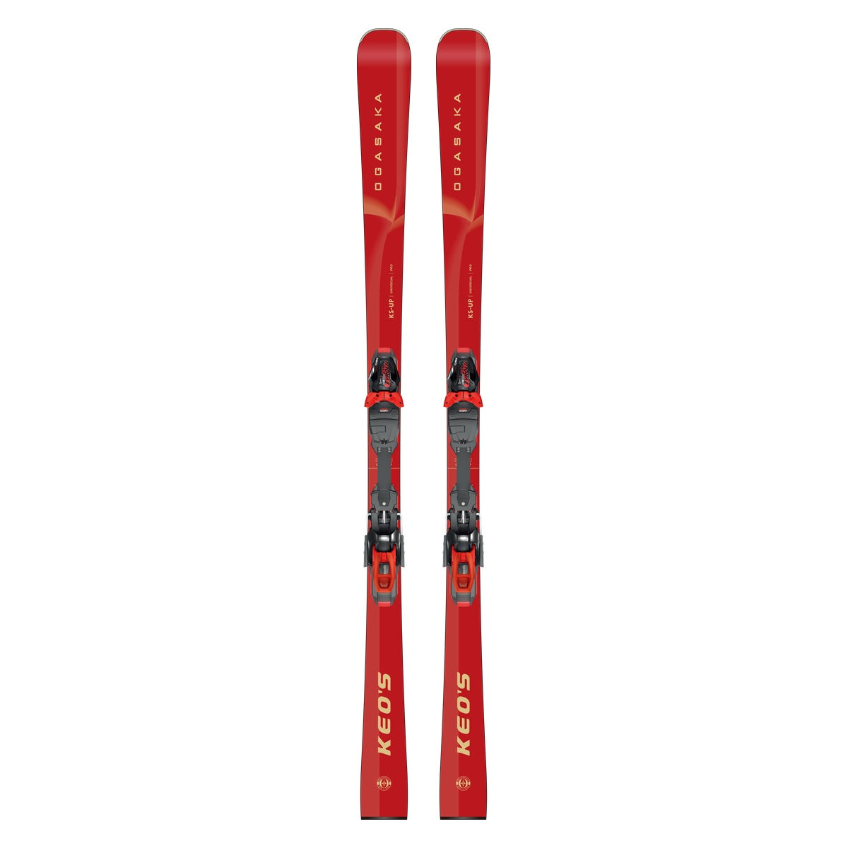 Ogasaka KS-UP Skis with PRD12GW Binding 2027 – Red