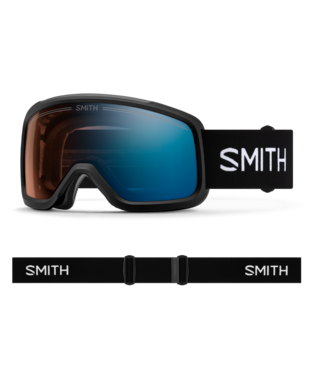 Smith Shakedown Snow Goggle (Low Bridge Fit) — Black | ChromaPop Pro Photochromic Blue Mirror
