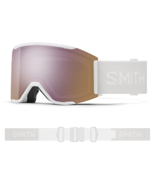 Smith Squad MAG Snow Goggle — White Vapor | ChromaPop Everyday Rose Gold Mirror