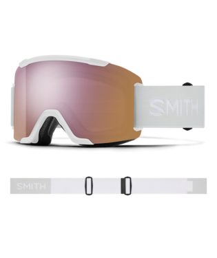 Smith Squad Snow Goggle — White Vapor | ChromaPop Everyday Rose Gold Mirror