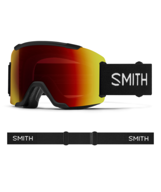 Smith Squad Snow Goggle — Black | ChromaPop Sun Red Mirror