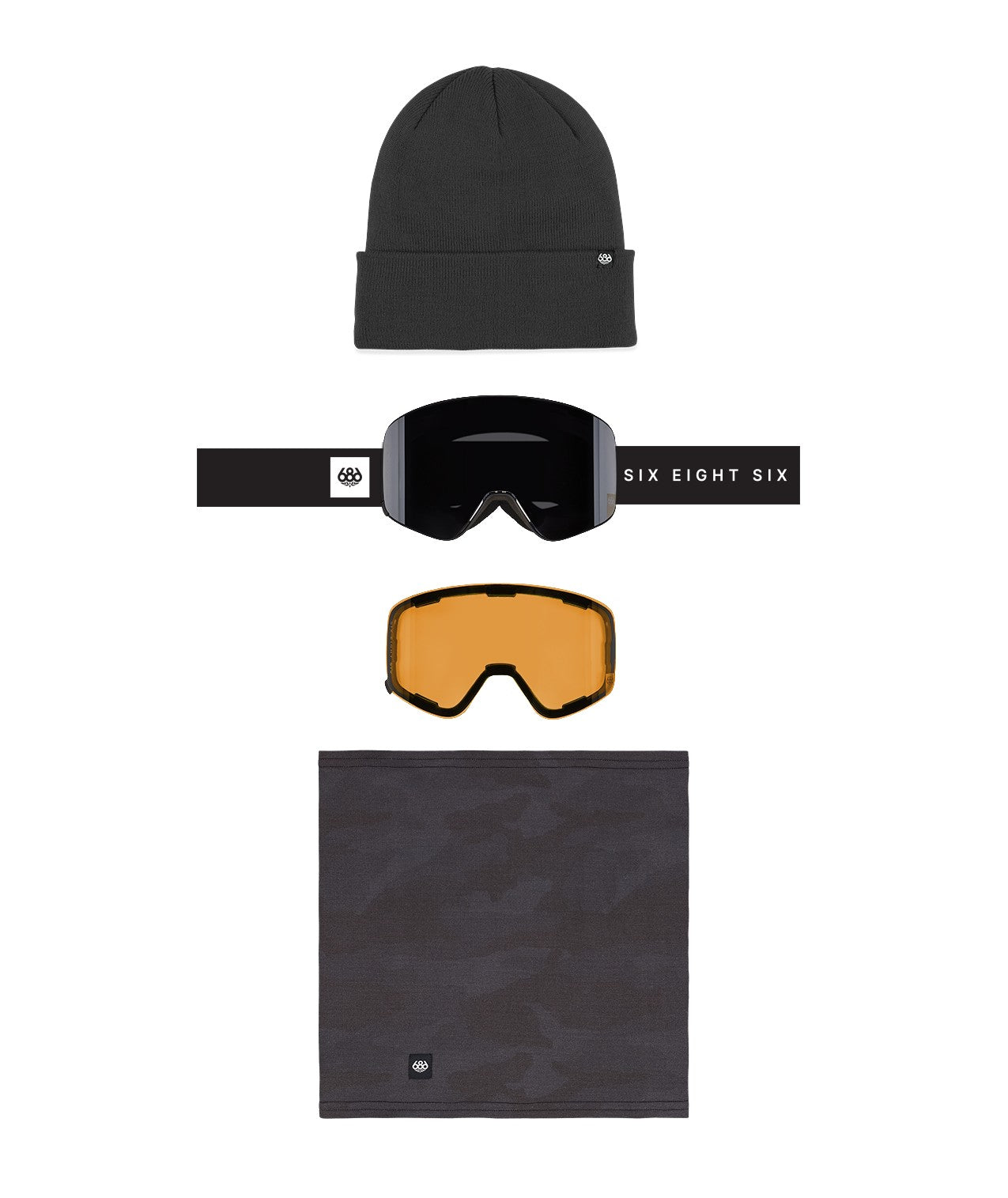 686 Smarty Magnetic Goggle – Black + Silver Mirror + Amber