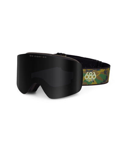 686 Foundation Goggle – Camo + Black Mirror (detail)
