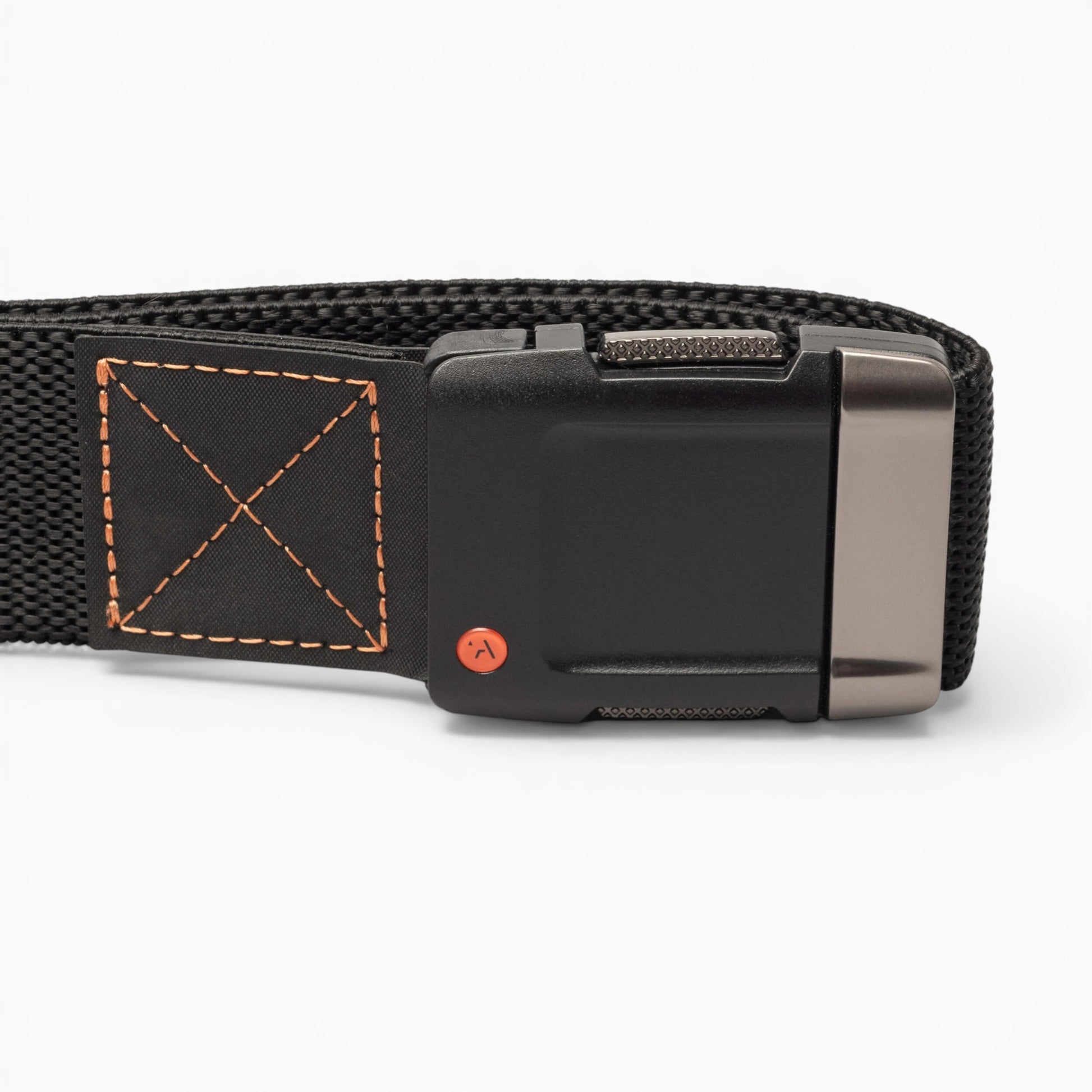 Arcade Motion Belt in Black/Flame — buckle, back