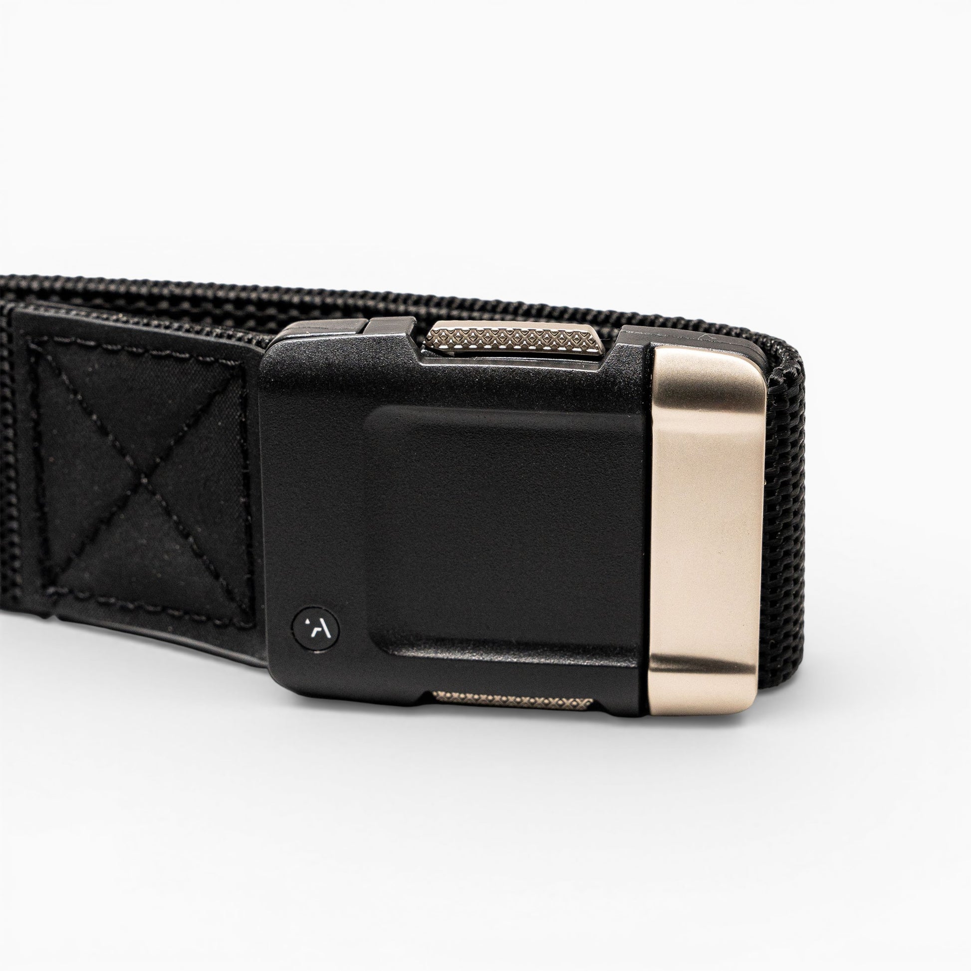 Arcade Motion Belt in Black/Nickel — buckle, back