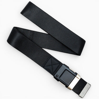 Arcade Motion Belt in Black/Nickel — full belt with buckle