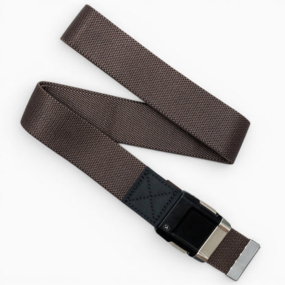 Arcade Motion Belt in Brown/Nickel — full belt with buckle