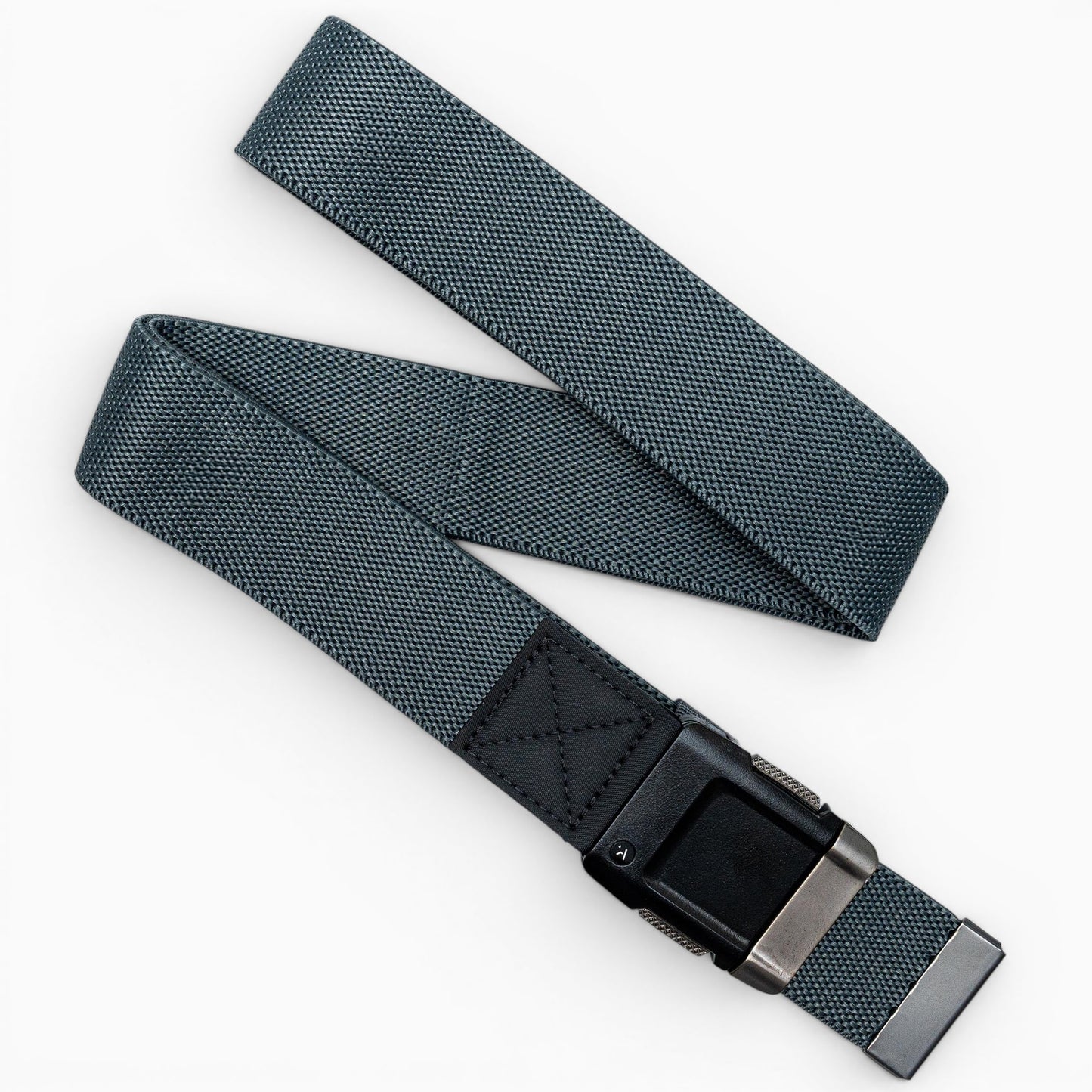 Arcade Motion Belt in Charcoal/Gunmetal — full belt with buckle