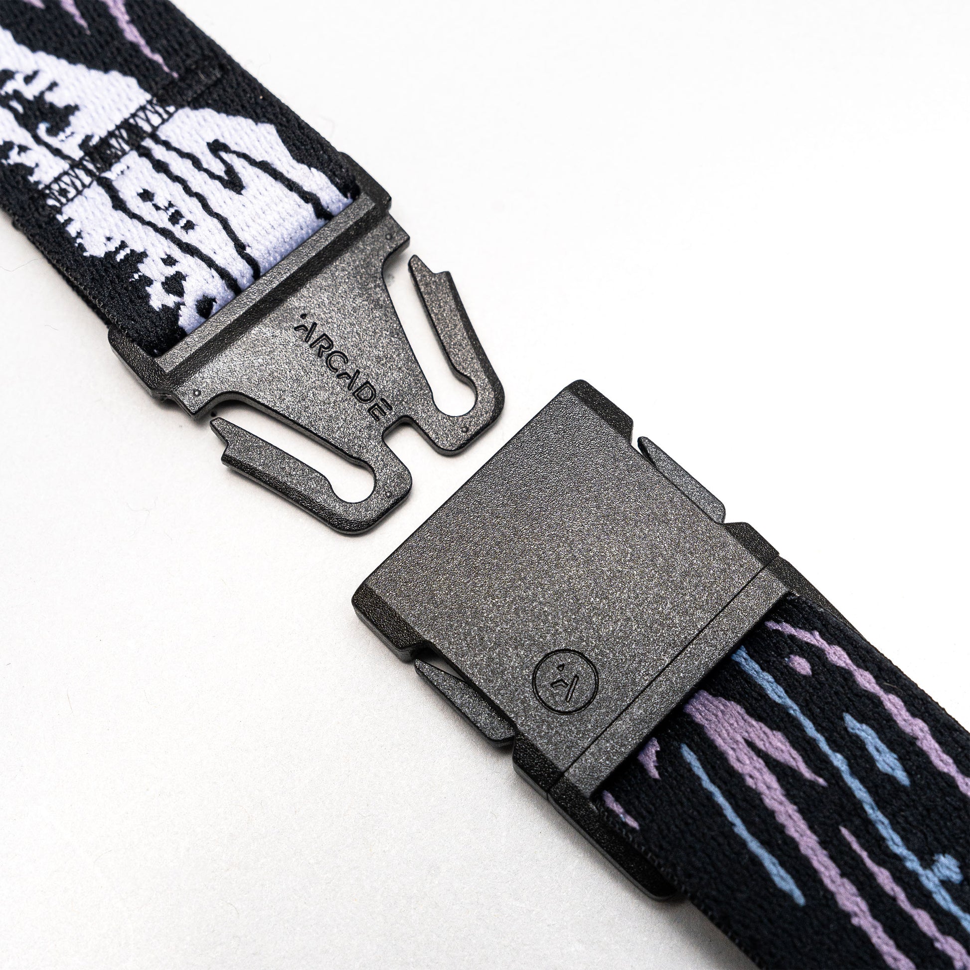 Arcade Out of Range Slim Belt in Dusk — buckle, front