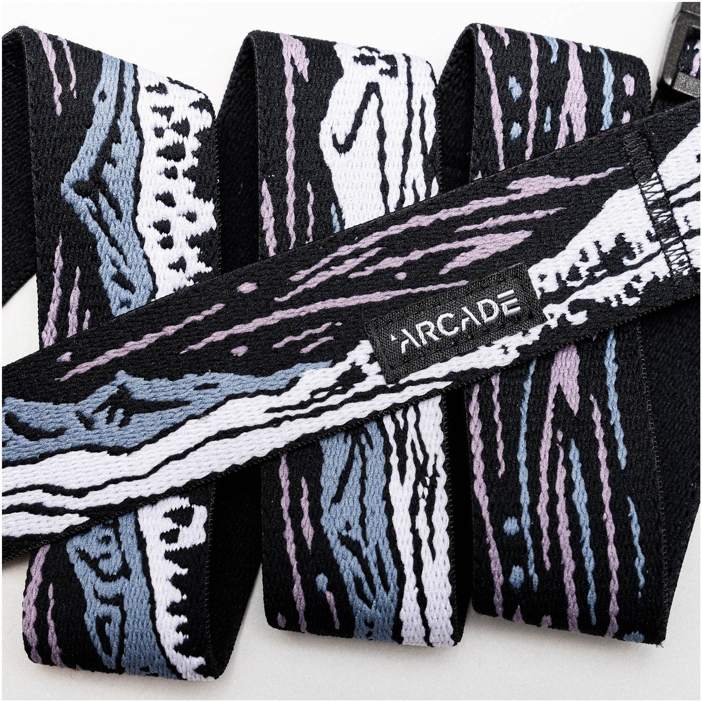 Arcade Out of Range Slim Belt in Dusk — webbing texture close-up