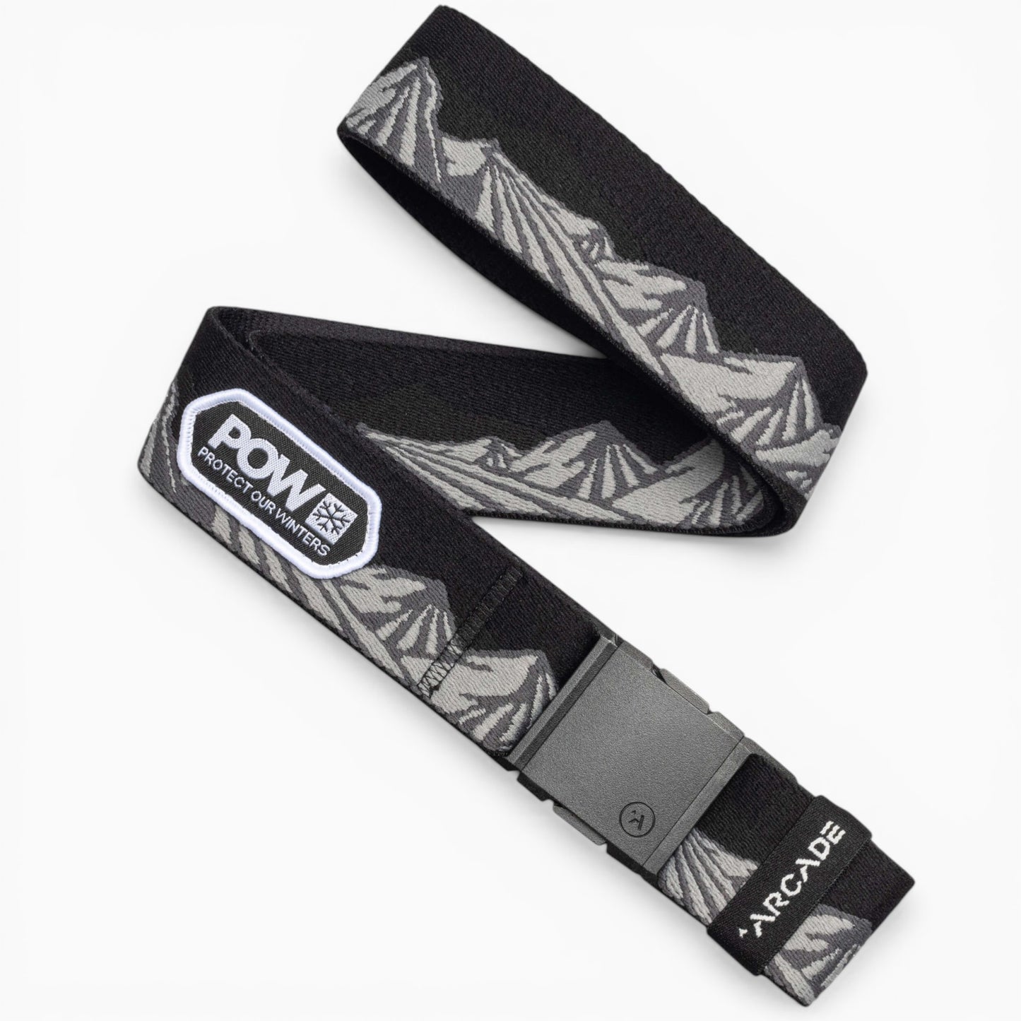Arcade POW x Joseph Toney Belt in Black/Charcoal — full belt with buckle