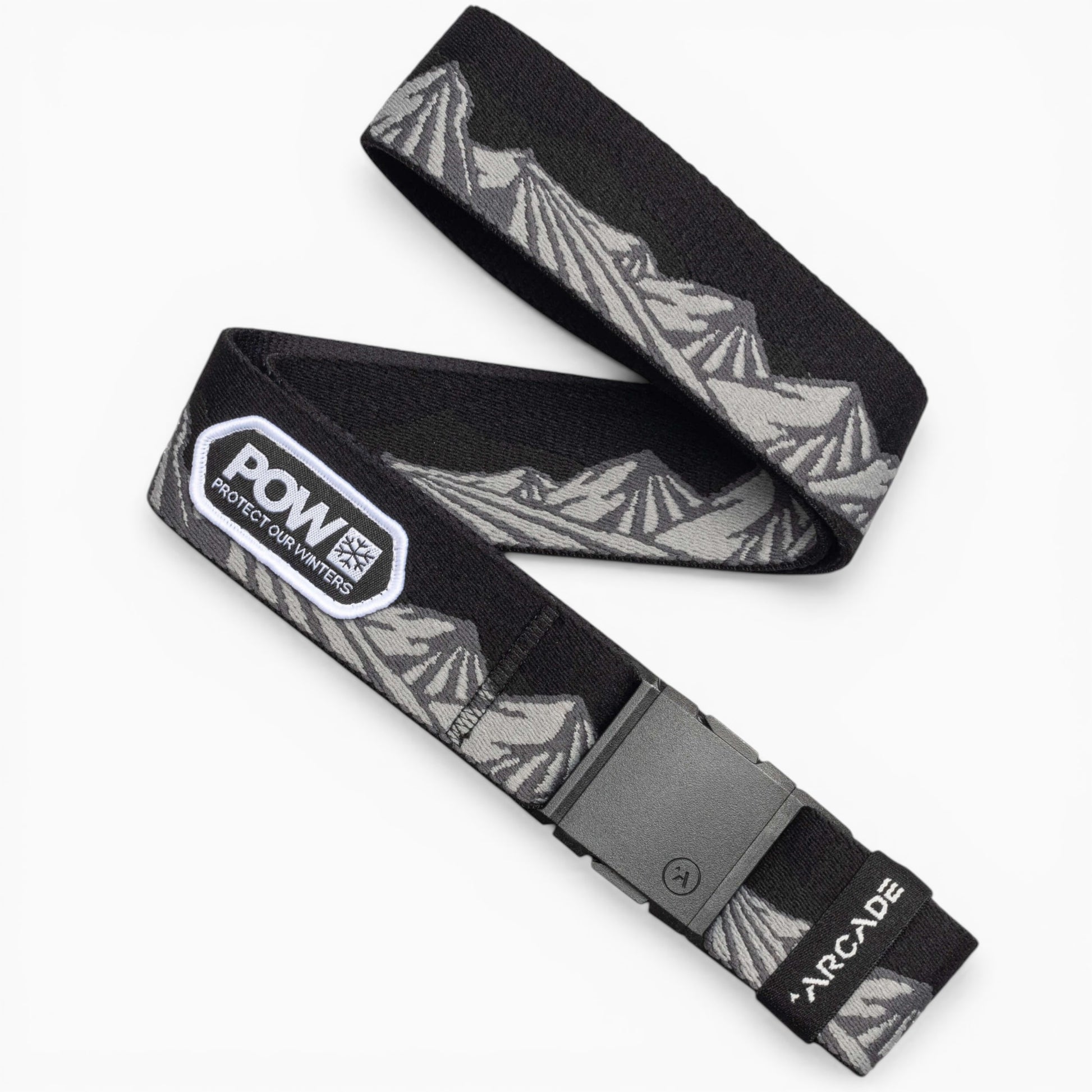 Arcade POW x Joseph Toney Belt in Black/Charcoal — full belt with buckle