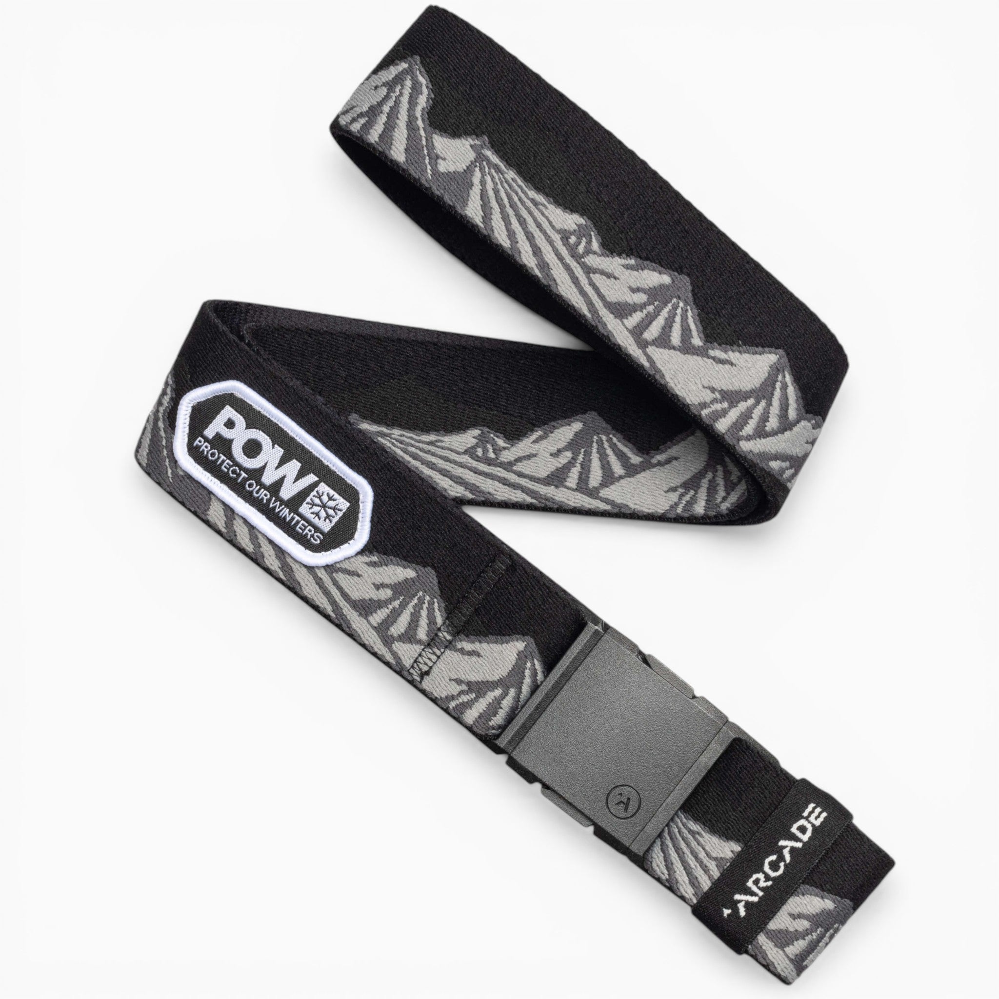 Arcade POW x Joseph Toney Belt in Black/Charcoal — full belt with buckle
