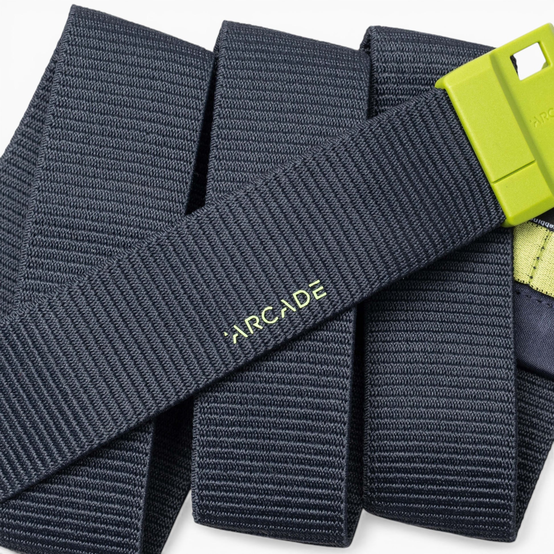 Arcade Polar Mag Belt in Navy/Clover — Arcade logo patch