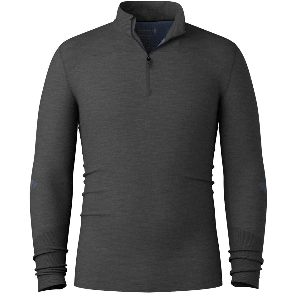 Smartwool Men's Intraknit Thermal Merino Base Layer 1/4 Zip - Charcoal-nightfall Blue