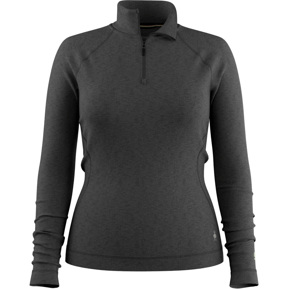 Smartwool Women's Classic Thermal Merino Base Layer 1/4 Zip - Charcoal Heather