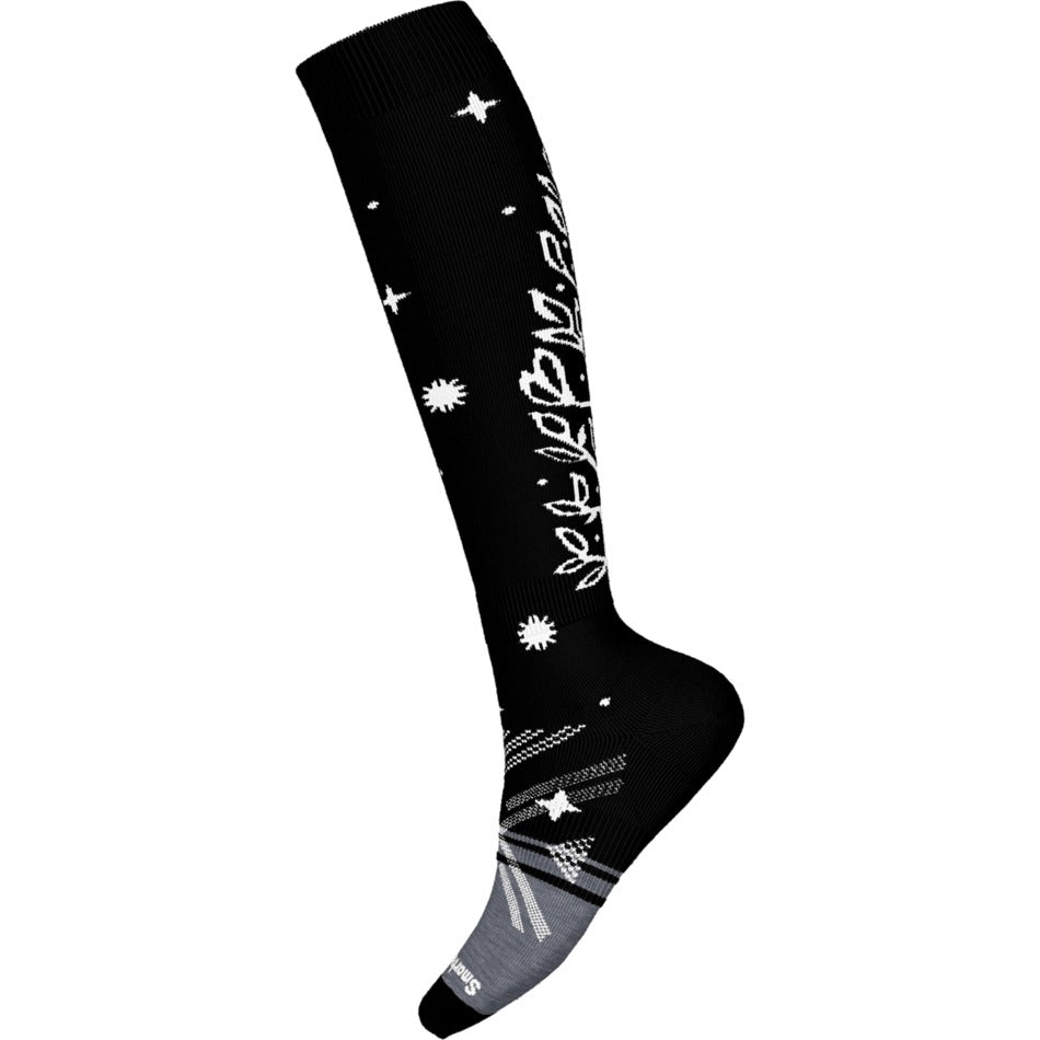 Smartwool Women's Ski Full Cushion Ice Blossom OTC Socks - Black