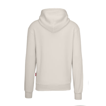 VAN DEER Essential Hoodie in off-white, back view