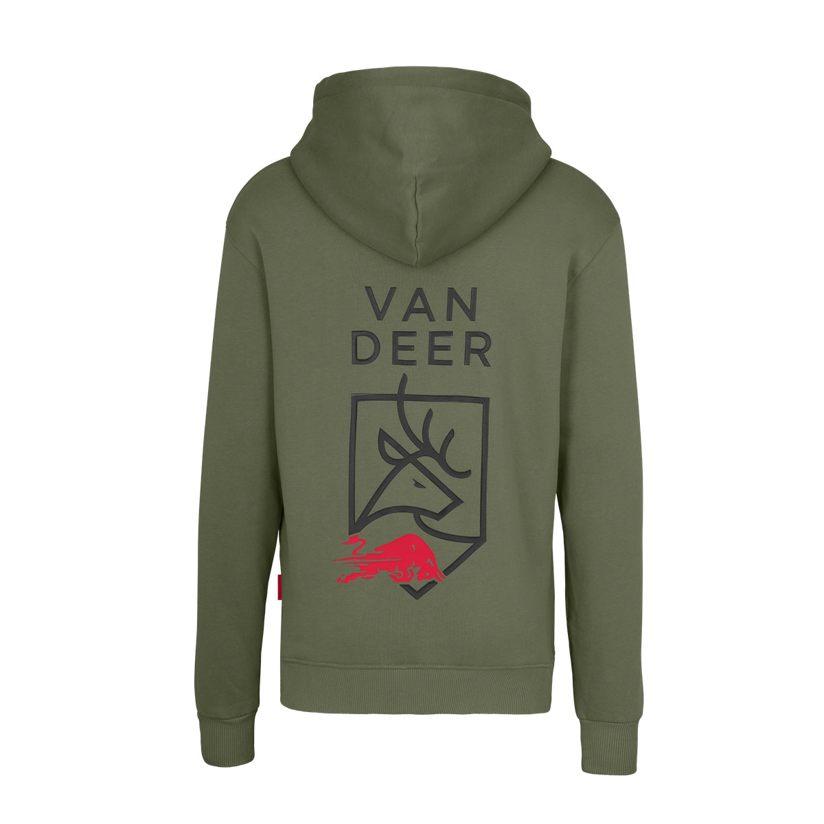 VAN DEER Proud Hoodie in khaki, back view