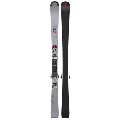 Van Deer SL-JR Pro junior slalom race skis 2026/27 in grey, topsheet and base shown side by side