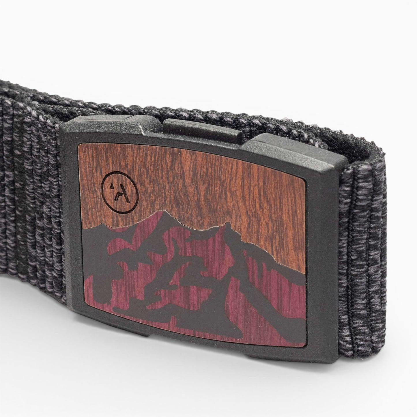 Arcade Woody Belt in Heather Limo — buckle, back