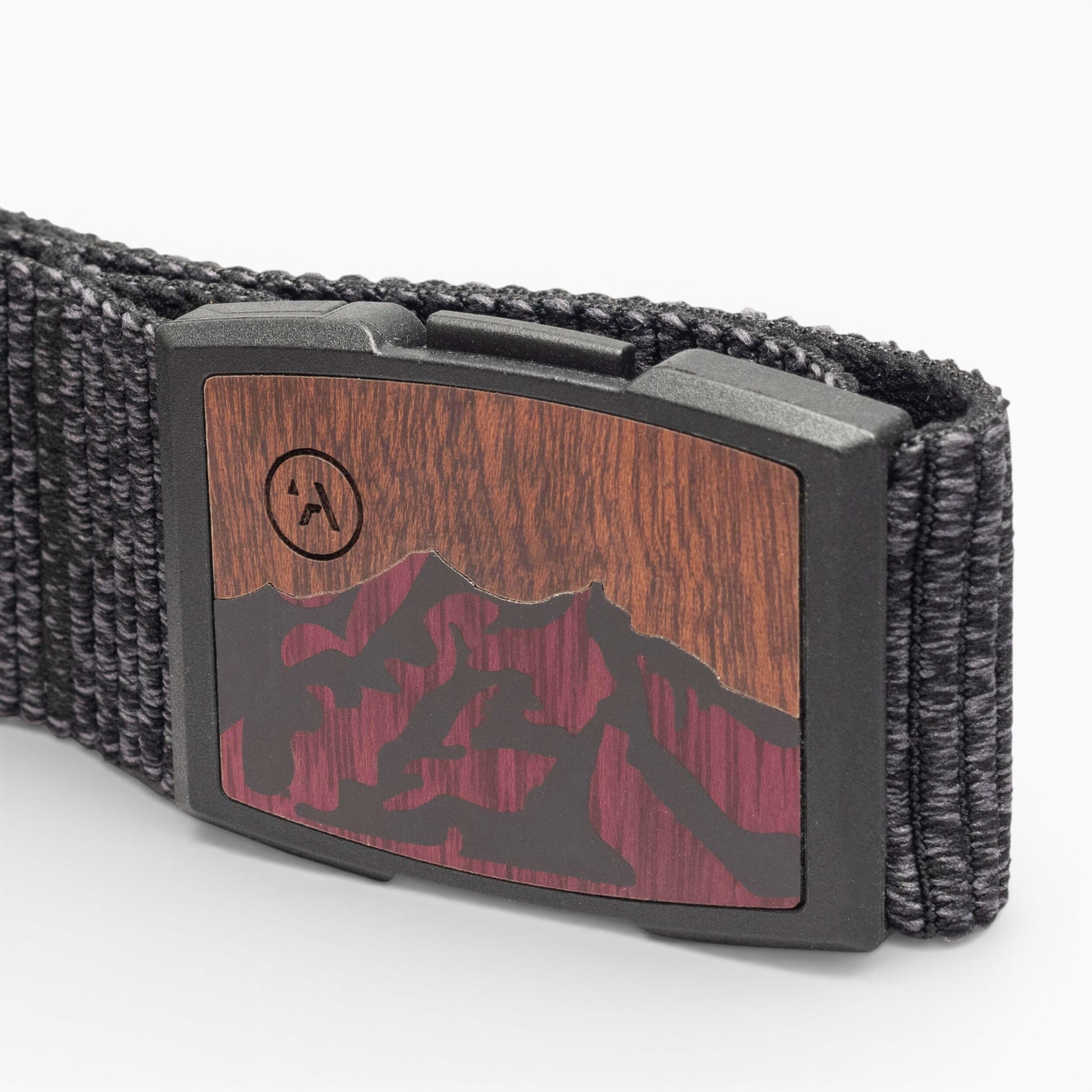 Arcade Woody Belt in Heather Limo — buckle, back