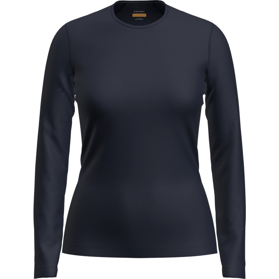 Icebreaker Women's Merino 200 Oasis Long Sleeve Crewe - Midnight Navy