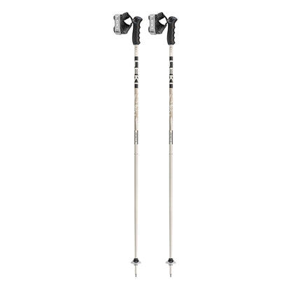 Leki Detect S in warm gray/black, full length