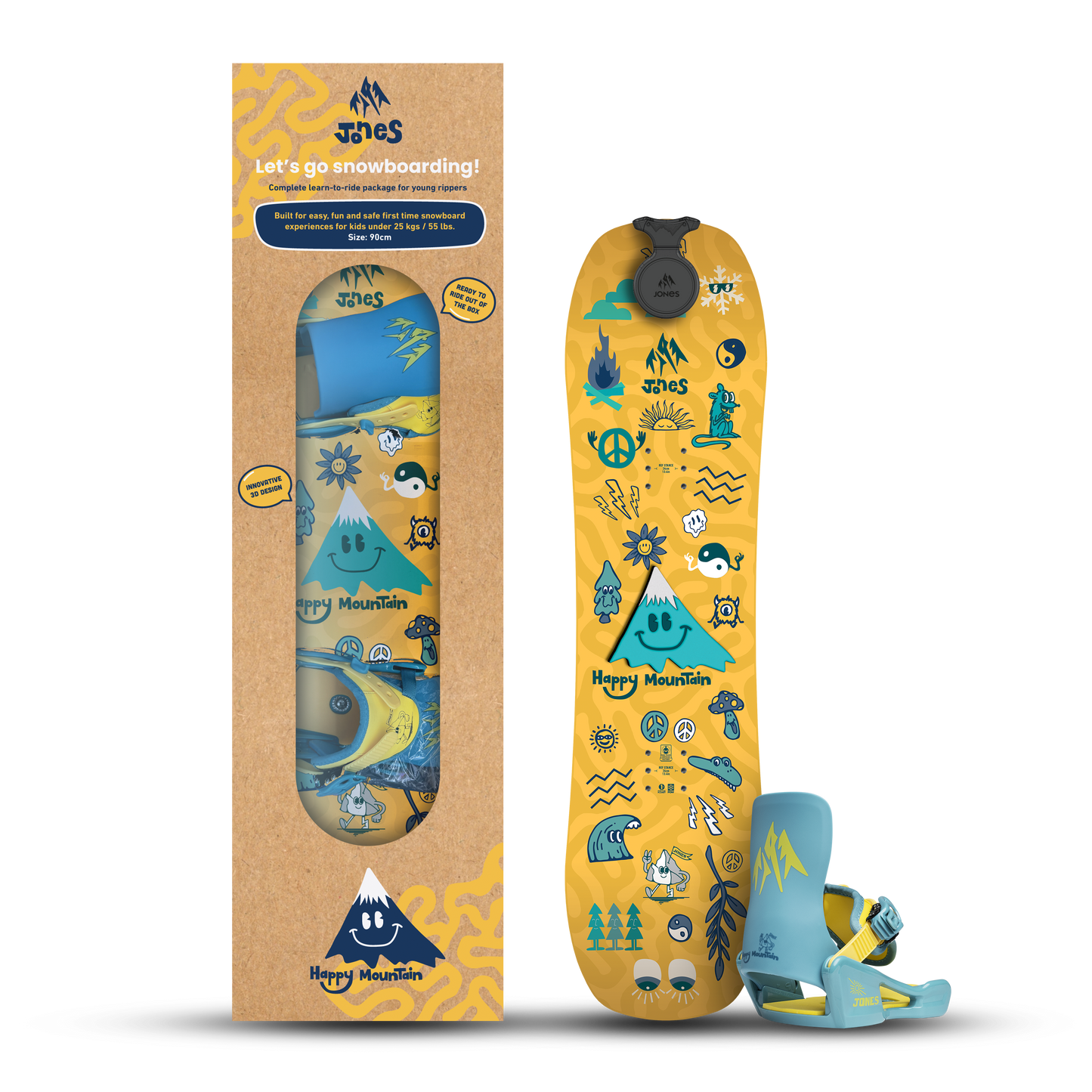 Jones Kids Happy Mountain Package Snowboard 2026/2027, Orange