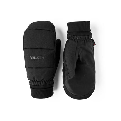 Hestra CZone Frame Mitt in Black — pair shown, backhand and palm
