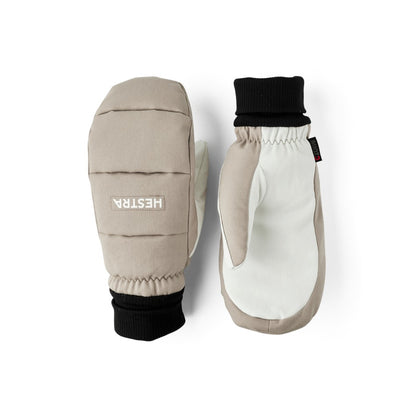 Hestra CZone Frame Mitt in Beige — pair shown, backhand and palm