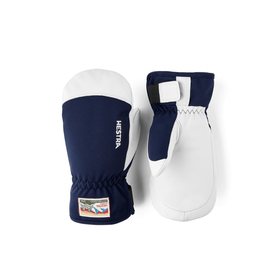 Hestra Patrol Jr Mitt in Navy — pair shown, backhand and palm