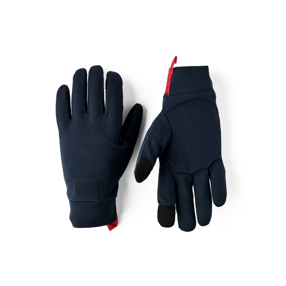 Hestra Touch Point Dry Wool in Navy — pair shown, backhand and palm