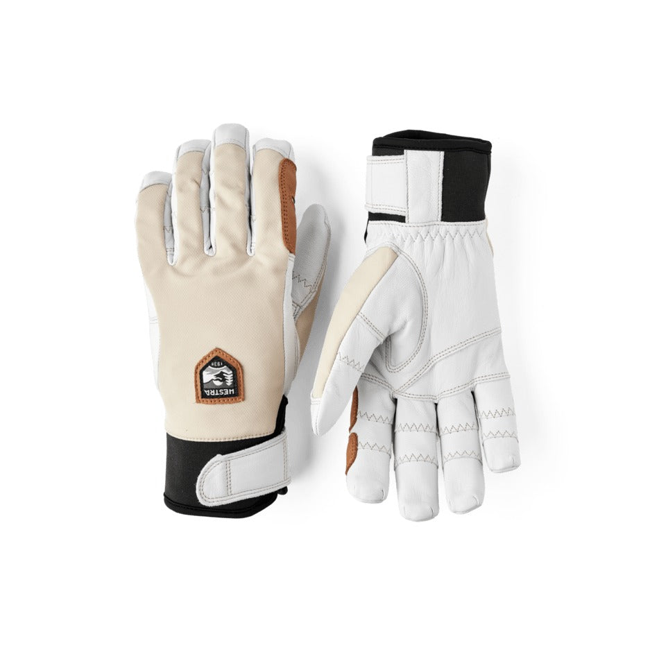 Hestra Ergo Grip Active in Beige/Off White — pair shown, backhand and palm