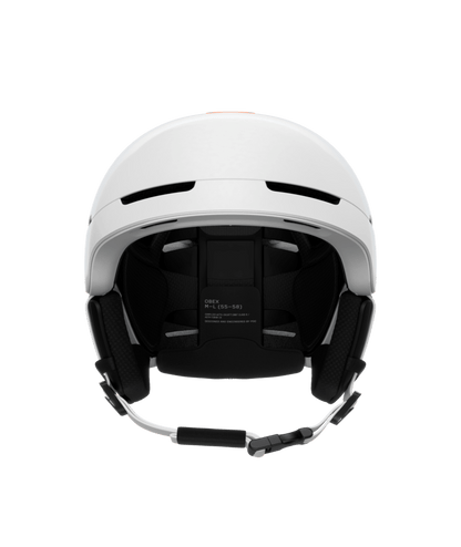 POC Obex Connect ski helmet – Hydrogen White/Fluorescent Orange AVIP (view 1)