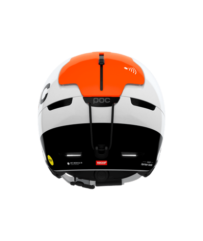 POC Obex Connect ski helmet – Hydrogen White/Fluorescent Orange AVIP (view 3)