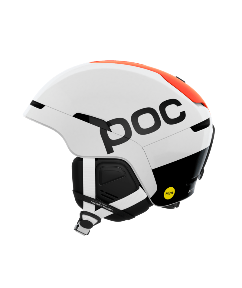 POC Obex Connect ski helmet – Hydrogen White/Fluorescent Orange AVIP