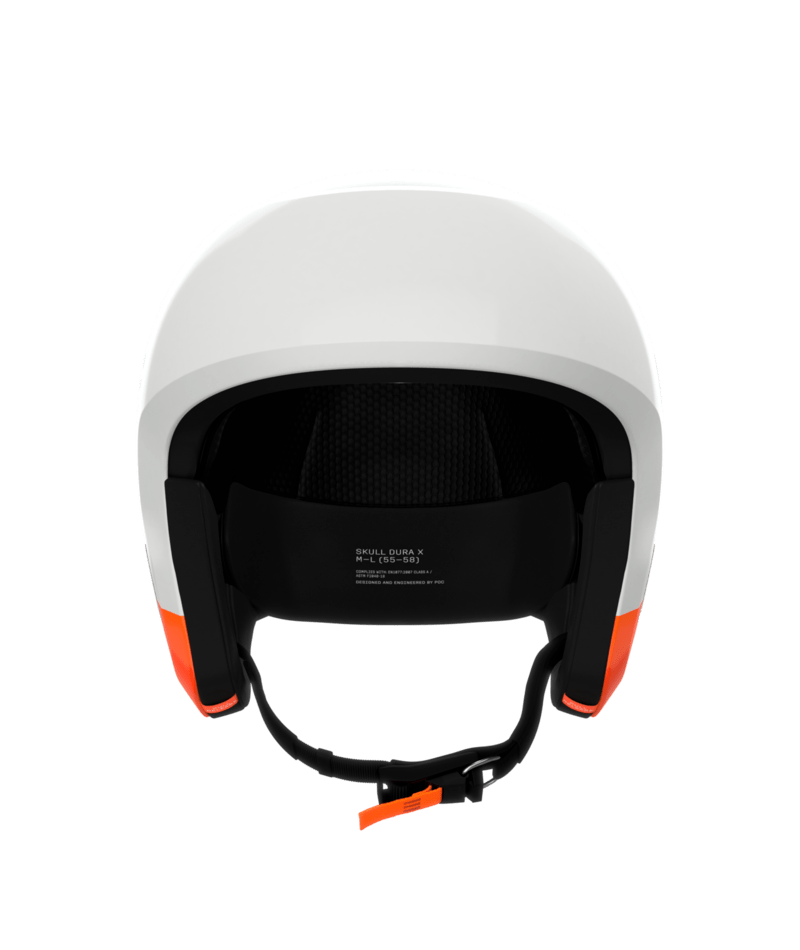 POC Skull Dura X MIPS race ski helmet – Hydrogen White/Fluorescent Orange (view 1)